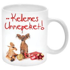 Kellemes ünnepeket kutyás Bögre (Feliratozható) bögrék, csészék