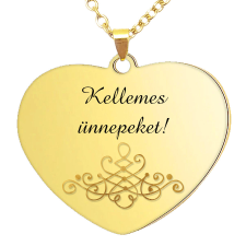  Kellemes Ünnepeket! medál lánccal, választható több formában és színben nyaklánc