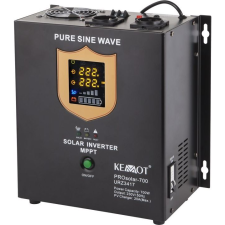 Kemot Prosolar-1000 Falra Szerelhető Napelemes Inverter 12V 230V 1000VA/700W (URZ3417) kábel és adapter