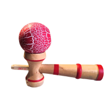 Kendama fa ügyességi játék piros kerti játék