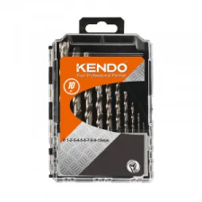 Kendo Csigafúró készlet 1-10mm HSS-G  10r. köszörült KENDO fúrószár