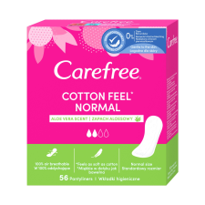 Kenvue Carefree Cotton Aloe vera intimbetétek - 56 db intim higiénia