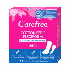 Kenvue Carefree Cotton Flexiform intimbetétek 56 db intim higiénia