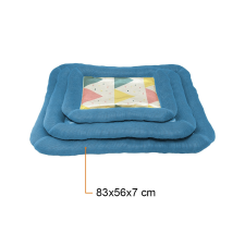 Kényelmes fekhely – kutyapárna / kék 83x56x7 cm szállítóbox, fekhely kutyáknak