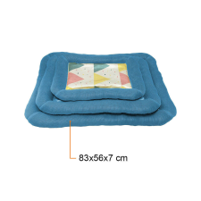 Kényelmes fekhely – kutyapárna / kék 83x56x7 cm szállítóbox, fekhely kutyáknak