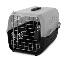 Kényelmes kisállat szállító 48 cm szürke szállítóbox, fekhely macskáknak