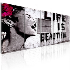  Kép - Banksy: Life is Beautiful 200x80 grafika, keretezett kép