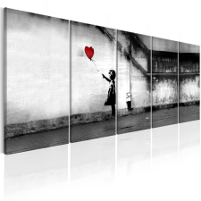  Kép - Banksy: Runaway Balloon 225x90 grafika, keretezett kép