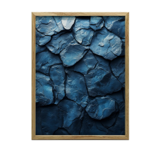 KÉP FALHOZ SÖTÉT KŐ TEXTÚRA FEKETE KERETTEL 50x70 CM grafika, keretezett kép