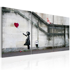 Kép - Mindig van remény (Banksy) - triptych 60x30 grafika, keretezett kép