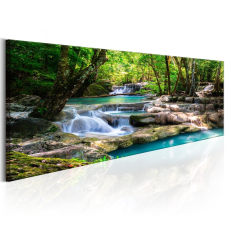  Kép - Nature: Forest Waterfall 150x50 grafika, keretezett kép