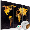  Kép parafán - Golden Desert [Cork Map] Parafa világtérkép - vászonkép 90x60
