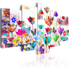 Kép - Tulips in the rain 200x100 grafika, keretezett kép