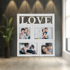 Képkeret LOVE 28cm, 4 fotóhoz 63917013 fényképkeret