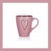  Kerámia bögre HEART 310ml, rózsaszín 60324988