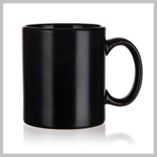  Kerámia bögre MAT 350ml, fekete 60210305 bögrék, csészék