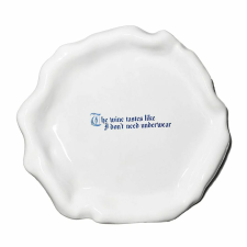 Kerámia tányér, Incartato Ceramics, Bor, The Issues Collection, Ø 28 cm, fehér tányér és evőeszköz