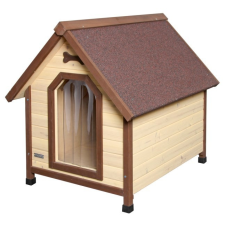  Kerbl Dog House 4-Seasons Szigetelt Fa Kutyaház 100x8x94cm ajtóval (81349) szállítóbox, fekhely kutyáknak