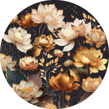  Kerek puzzle Flowers: Arany virágok 500 darab puzzle, kirakós