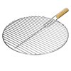  Kerek rozsdamentes acél grillrács sütőrács 44,5 cm kivehető fogantyúval
