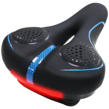  Kerékpáros / biciklis nyereg, ülés, beépített LED lámpával, FSBSD-232-1, fekete kerékpár és kerékpáros felszerelés