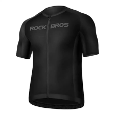  Kerékpáros póló ujjal, Rockbros, poliamid, fekete, L INTL férfi póló