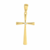  Kereszt Arannyal Bevont Ezüst Medál Fehér Gyémánttal, PCY10923