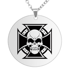  Kereszt és Koponya medál lánccal, választható több formában és színben nyaklánc