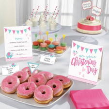  Keresztelő Christening asztali dekoráció szett 12 db-os party kellék