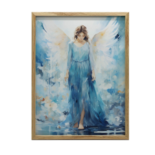 KERET FALI PLAKÁT ANGYAL BLUE BEAUTY 50x70 CM grafika, keretezett kép