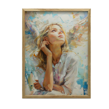 KERET FALI PLAKÁT ANGYAL SZÉPSÉG GONDOLATOK MATT 40x50 CM grafika, keretezett kép