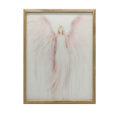 KERET FALI PLAKÁT ANGYALOK PINK BEAUTY GOLD 30x40 grafika, keretezett kép