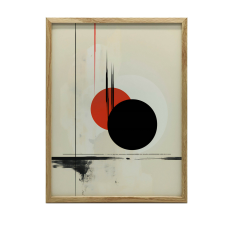 KERET FALI PLAKÁT ARANY KONTRASZT KÖRÖK NAGY 50x70 CM grafika, keretezett kép
