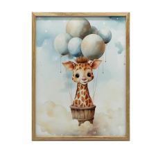  KERET FALI PLAKÁT BALLON DREAM LAND 30x40 CM grafika, keretezett kép