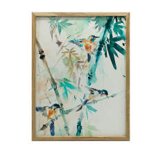 KERET FALI PLAKÁT BIRDS WHISPERS 50x70 CM FEKETE 230 GSM grafika, keretezett kép