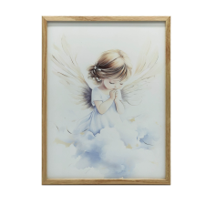  KERET FALI PLAKÁT EGY LÁNY ANGYALI IMÁJA 70x100 CM grafika, keretezett kép