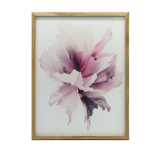 KERET FALI PLAKÁT EGY VIRÁG FINOM ÉPÍTÉSE FEKETE 50X70 CM grafika, keretezett kép