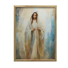 KERET FALI PLAKÁT FEHÉR MÁRIA SZENT SZÉPSÉG 30x40 grafika, keretezett kép