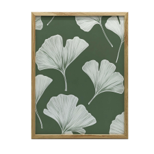 KERET FALI PLAKÁT GINKGO LEVELEK BILOBA MINIMALIST 30x40 CM grafika, keretezett kép