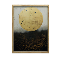 KERET FALI PLAKÁT GOLDEN COSMIC CIRCLE 50x70 CM ALUMÍNIUM grafika, keretezett kép