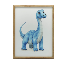 KERET FALI PLAKÁT KÉK DINOSAUR FANTASY 70x100 CM grafika, keretezett kép