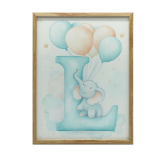 KERET FALI PLAKÁT LEVÉL ÉS LÉFI ÉS ELEFÁNT 30x40 CM grafika, keretezett kép