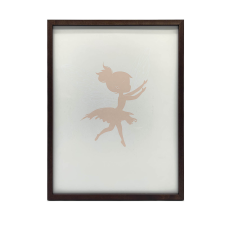  KERET FALI PLAKÁT MAGIC FAIRY RÓZSASZÍN színben 50X70 CM SÖTÉTBARNA grafika, keretezett kép