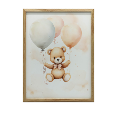 KERET FALI PLAKÁT MEDVE LUFI UTÁN 40x50 CM grafika, keretezett kép