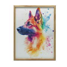 KERET FALI PLAKÁT NÉMET PÁSZTOR 70x100 CM MATTE grafika, keretezett kép