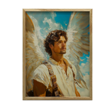  KERET FALI PLAKÁT NYUGDÍTÓ ANGYAL MOSOLYA 60x90 CM grafika, keretezett kép