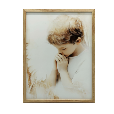  KERET FALI PLAKÁT PRAYING ANGEL 50x70 CM BARNA grafika, keretezett kép