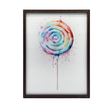  KERET FALI PLAKÁT RAINBOW LOLLICA MATTE 60X90 CM grafika, keretezett kép