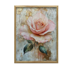 KERET FALI PLAKÁT ROSE GLOW ALUMÍNIUM FEKETE 30x40 CM grafika, keretezett kép