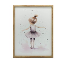  KERET FALI PLAKÁT TÁNC BALLERINA PINK MAGIC 50x70 CM grafika, keretezett kép